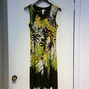 Women's Flowered Sun Dress "Emma Michelle" Sleeveless - Size 10 - Mint Condition